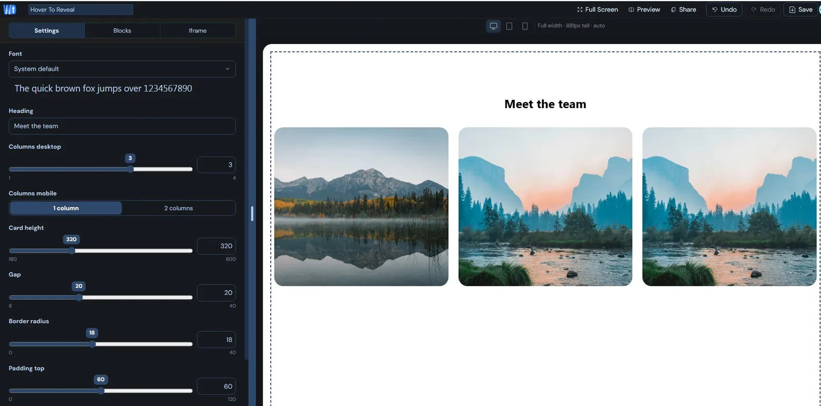 Editing safe widget settings
